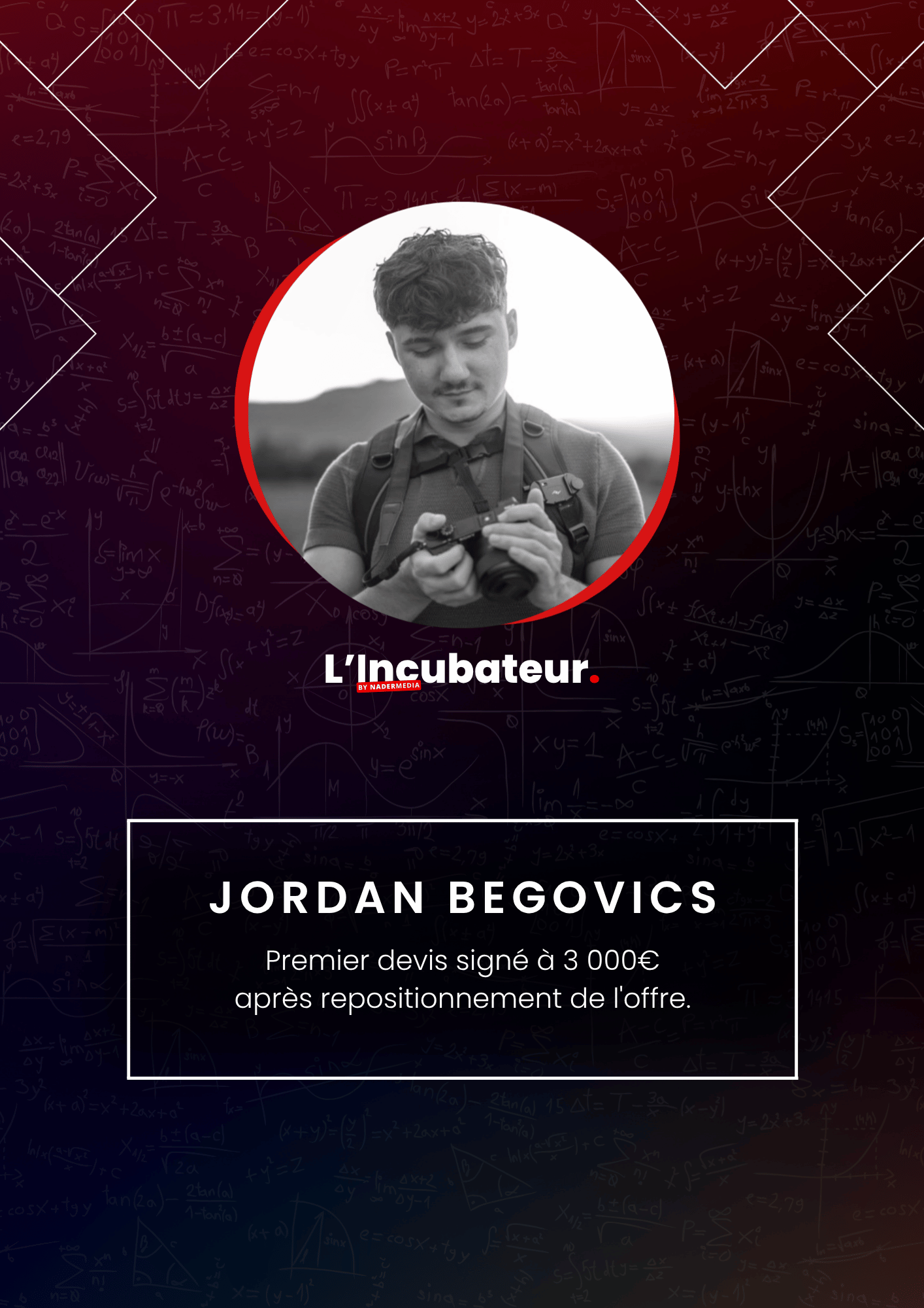 Jordan Begovics : Premier devis signé à 3 000 €. Après repositionnement de son offre.
